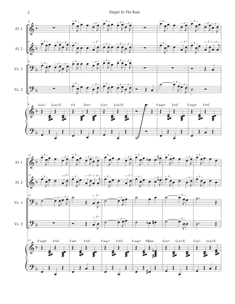 Singin' In The Rain (Cello Duet) String Duet scores gallery preview page 2