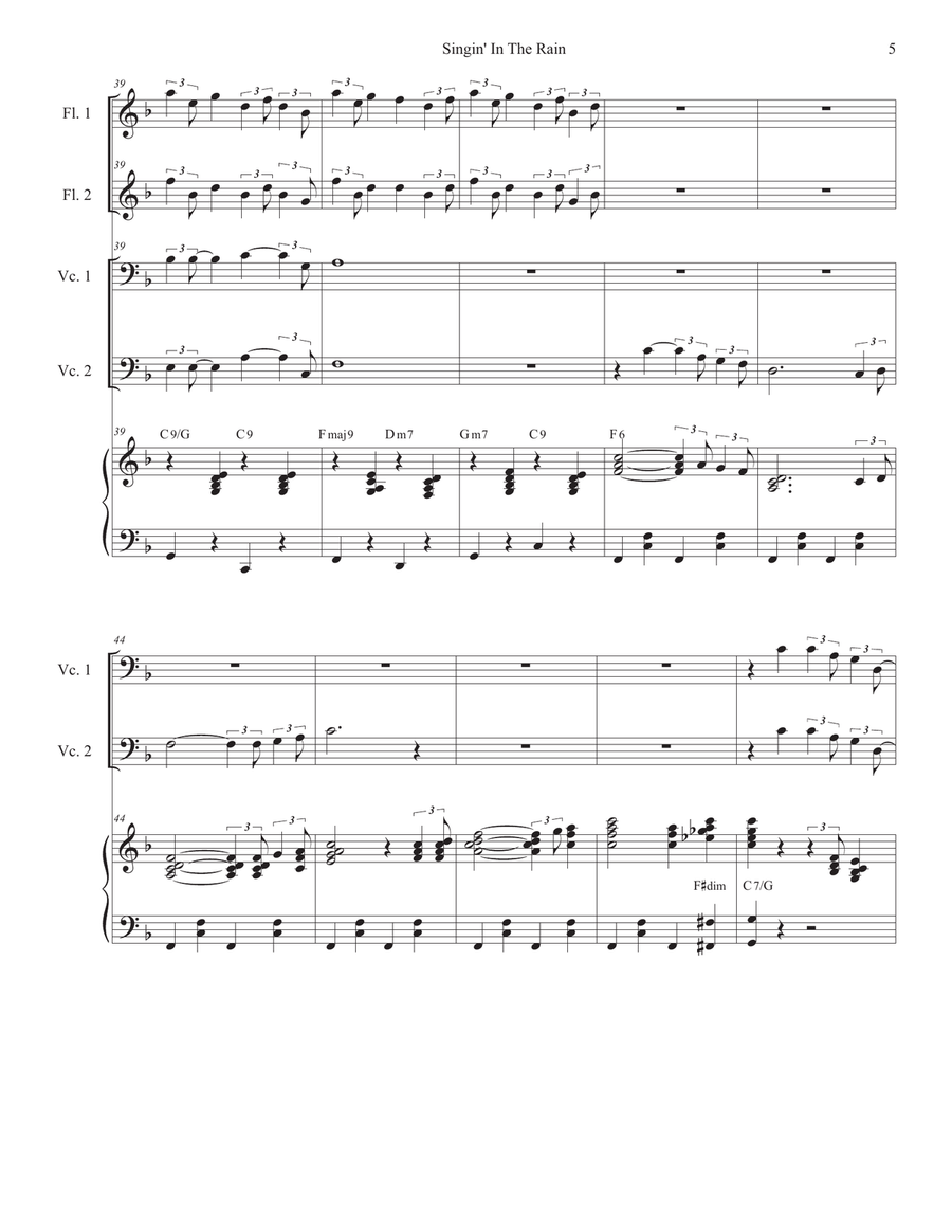 Singin' In The Rain (Cello Duet) String Duet scores gallery preview page 5