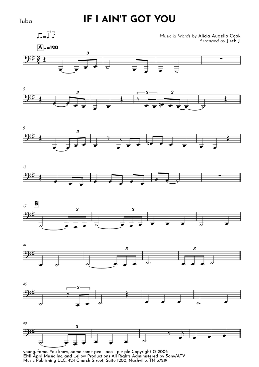 If I Ain't Got You If I Ain't Got You Tuba scores gallery preview page 2