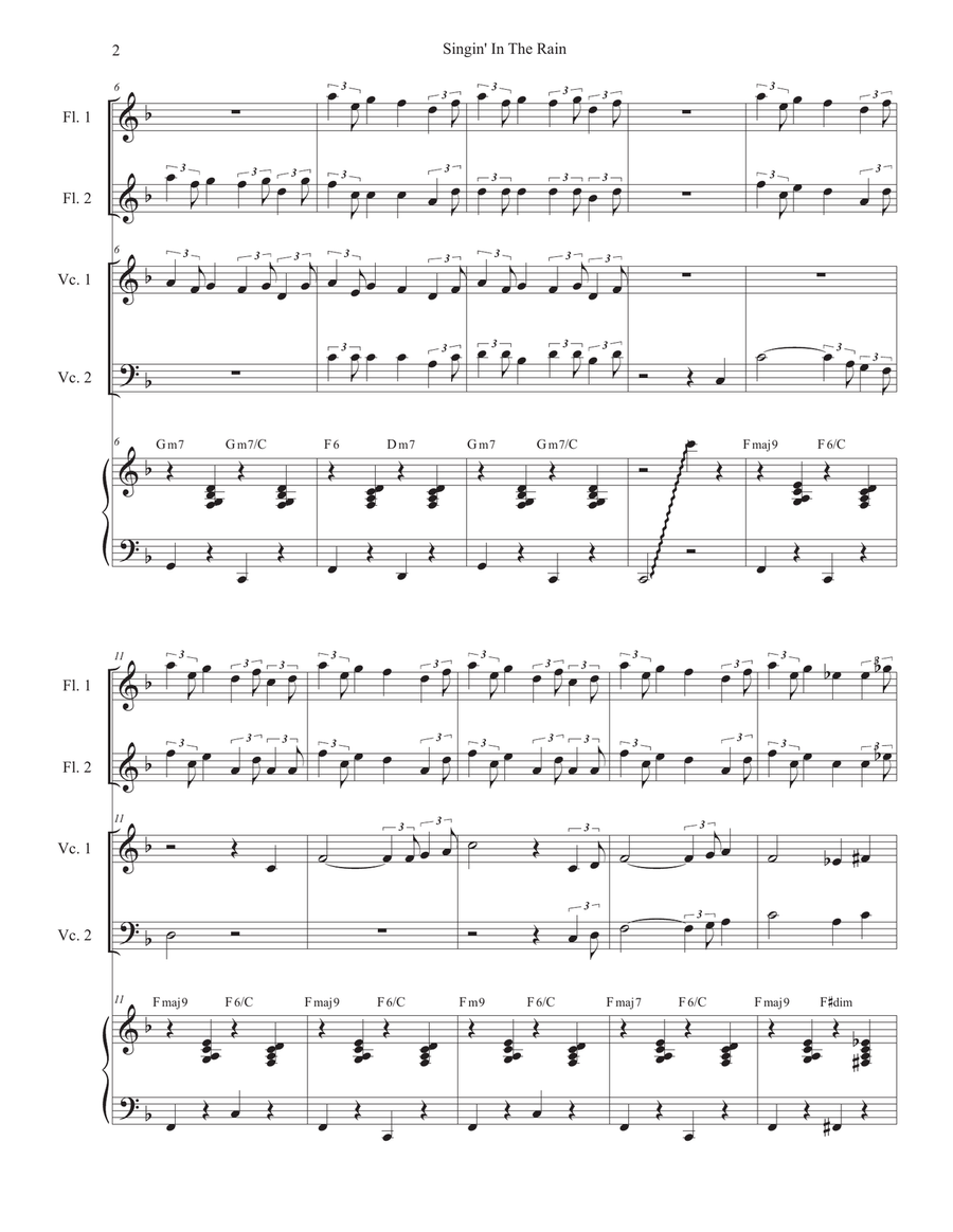 Singin' In The Rain (Cello Duet - Alternate Version) String Duet scores gallery preview page 2