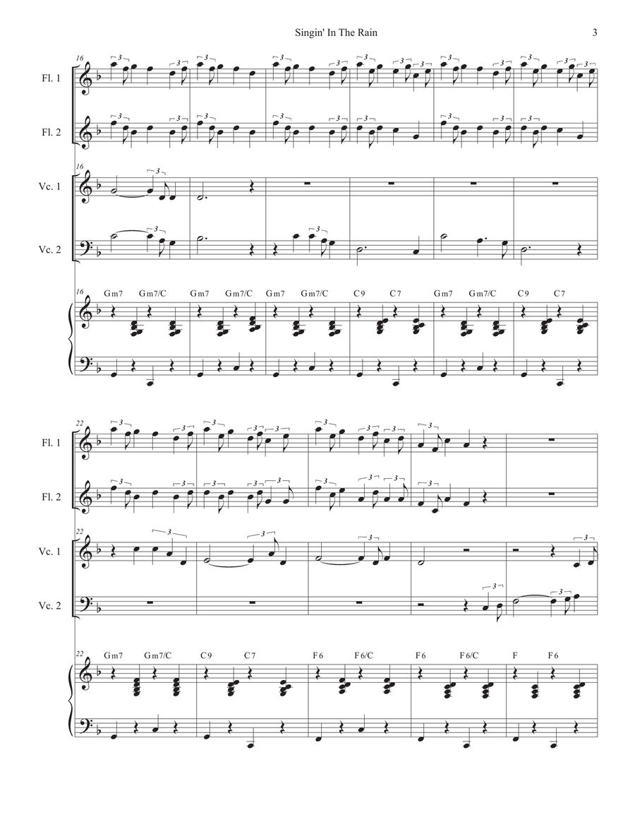 Singin' In The Rain (Cello Duet - Alternate Version) String Duet scores gallery preview page 3
