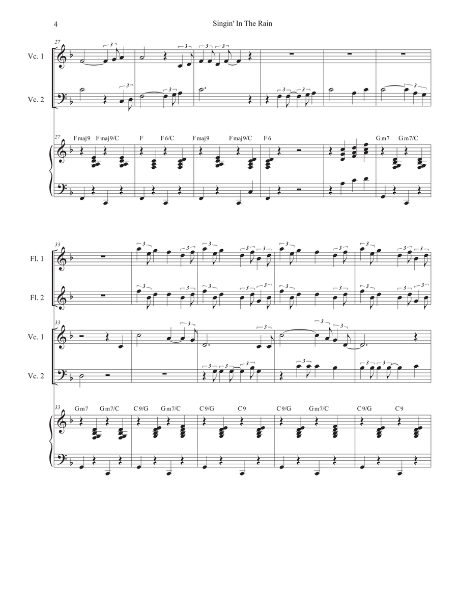 Singin' In The Rain (Cello Duet - Alternate Version) String Duet scores gallery preview page 4