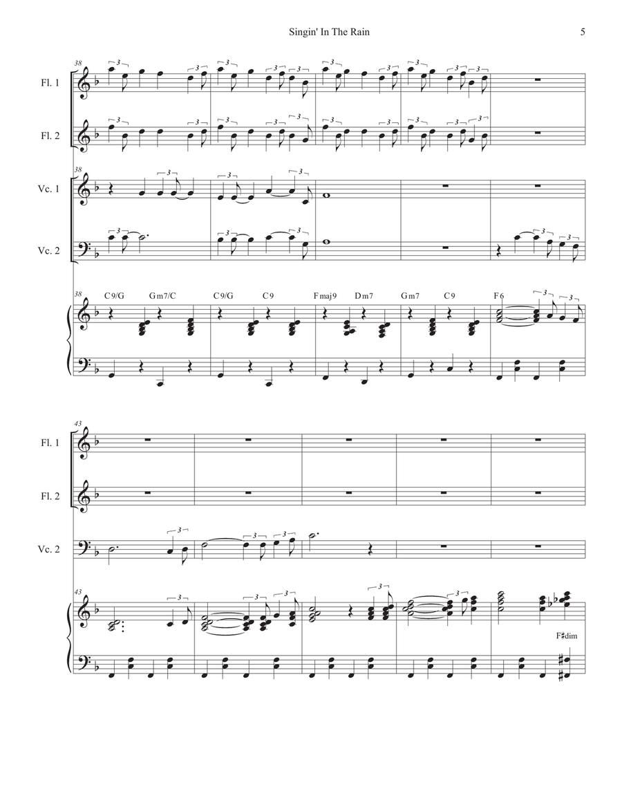 Singin' In The Rain (Cello Duet - Alternate Version) String Duet scores gallery preview page 5