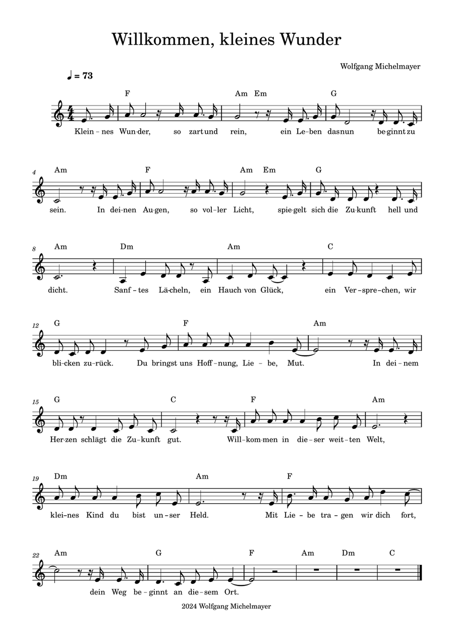 Welcome, little wonder Piano, Vocal scores gallery preview page 1