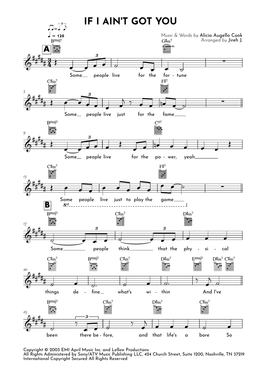 If I Ain't Got You If I Ain't Got You Acoustic Guitar scores gallery preview page 2