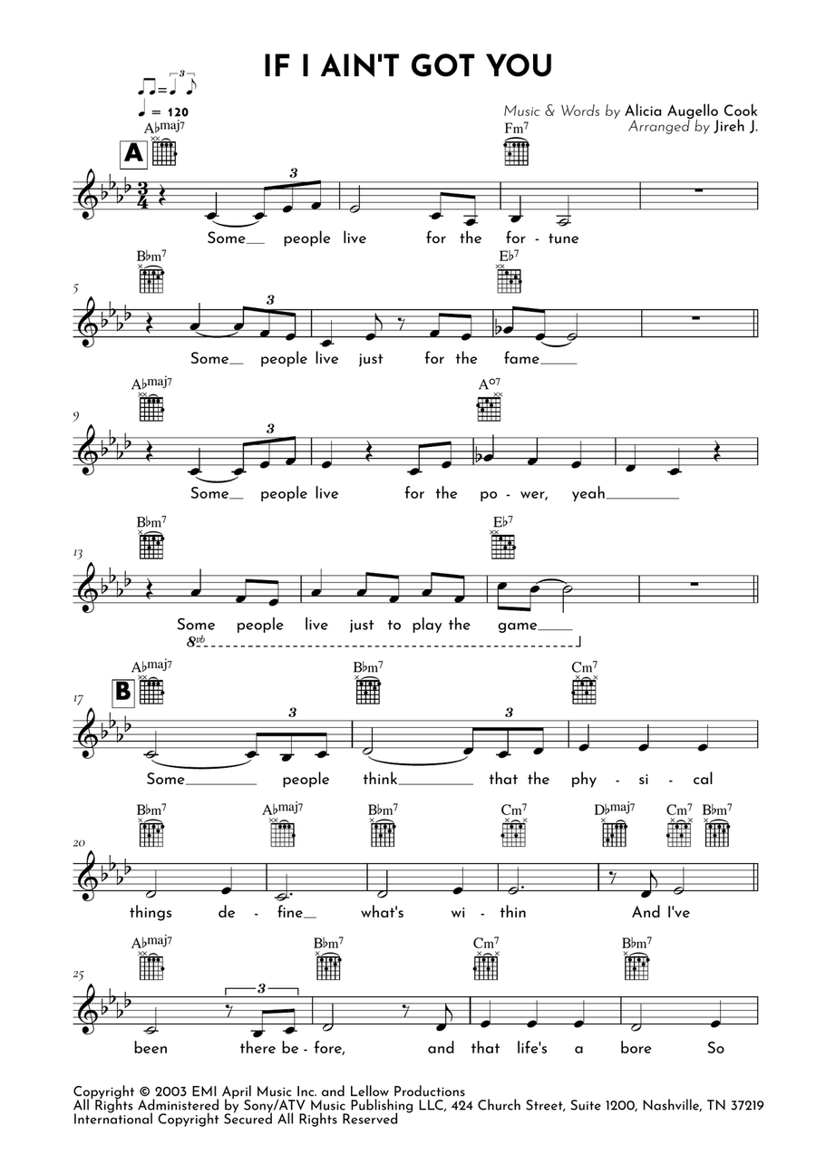 If I Ain't Got You If I Ain't Got You Acoustic Guitar scores gallery preview page 2