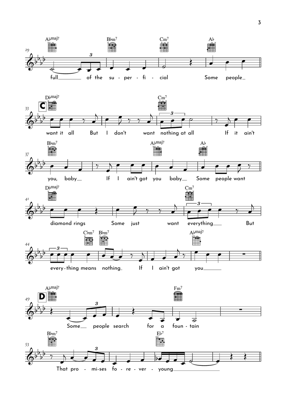 If I Ain't Got You If I Ain't Got You Acoustic Guitar scores gallery preview page 3