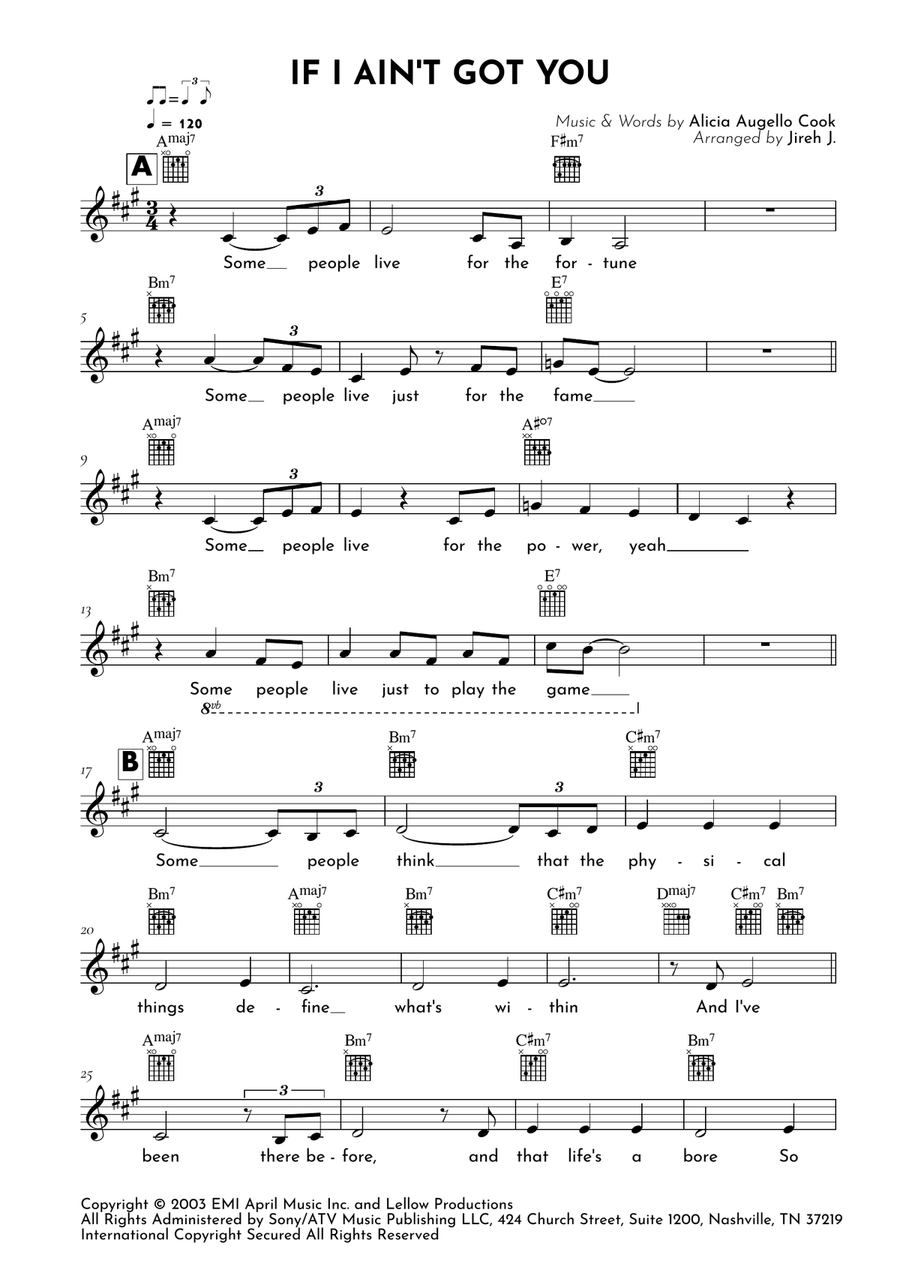If I Ain't Got You If I Ain't Got You Acoustic Guitar scores gallery preview page 2