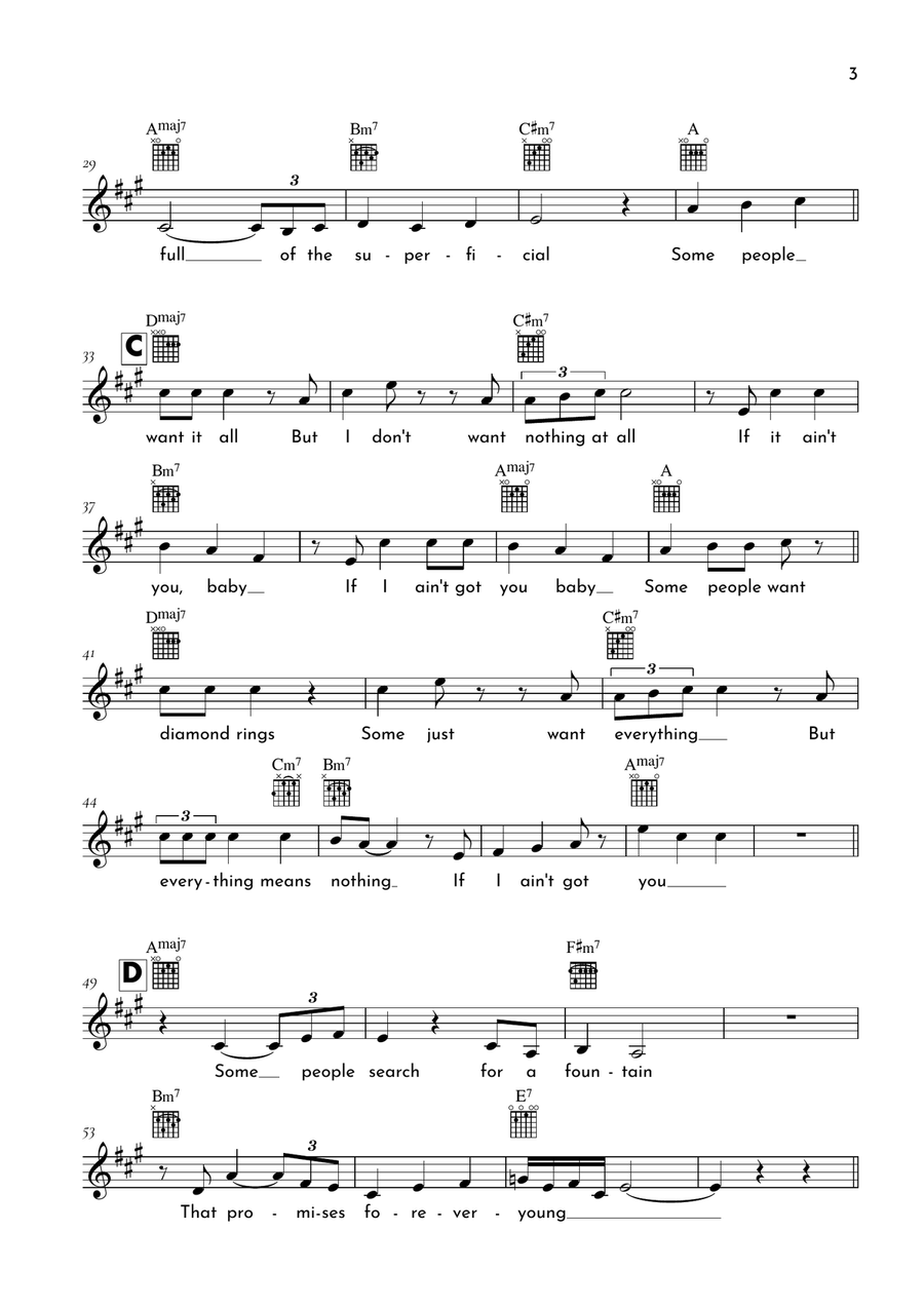 If I Ain't Got You If I Ain't Got You Acoustic Guitar scores gallery preview page 3