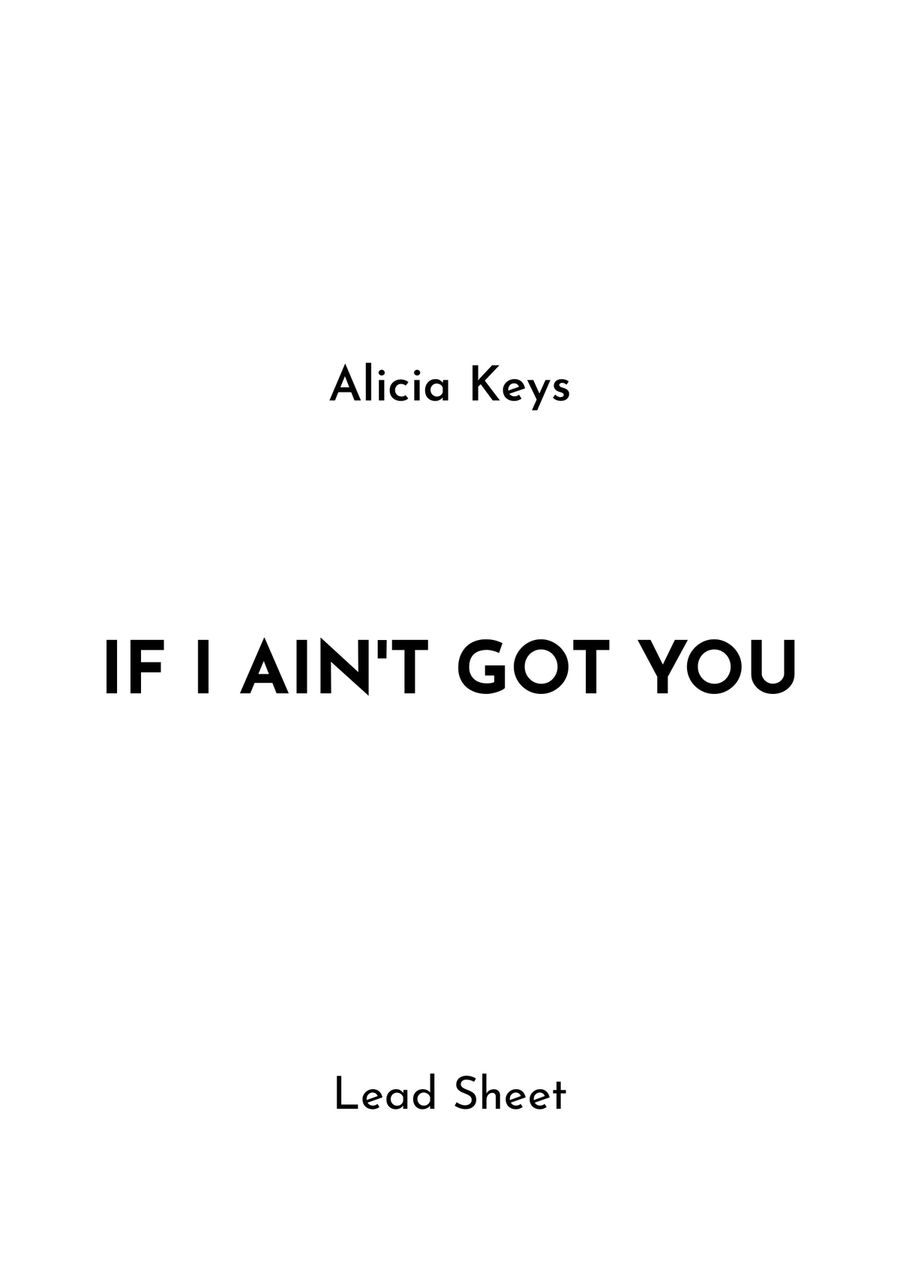 If I Ain't Got You If I Ain't Got You Acoustic Guitar scores gallery preview page 1