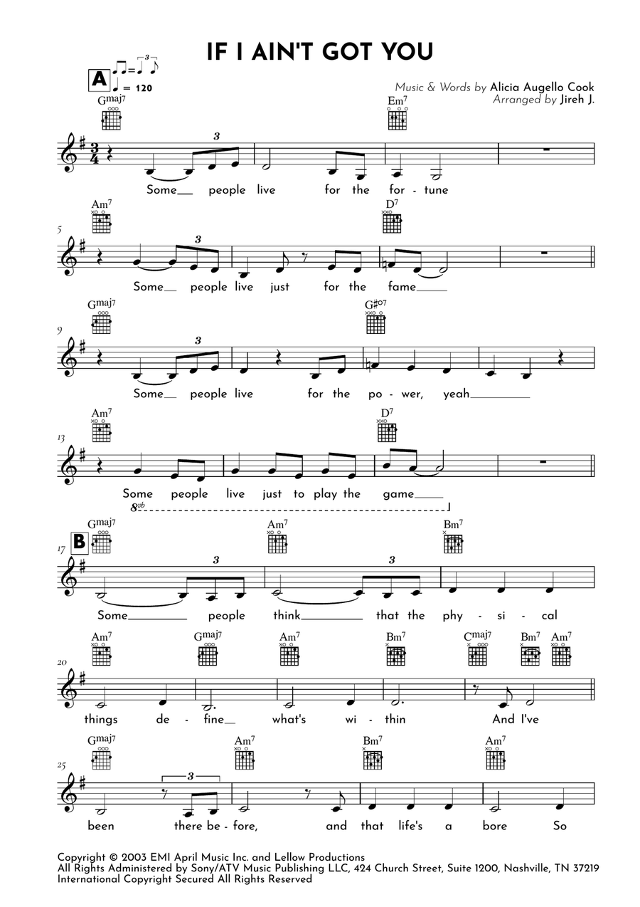 If I Ain't Got You If I Ain't Got You Acoustic Guitar scores gallery preview page 2