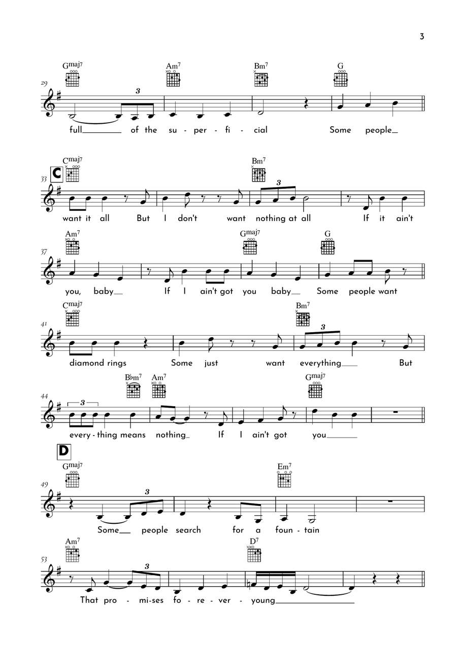 If I Ain't Got You If I Ain't Got You Acoustic Guitar scores gallery preview page 3