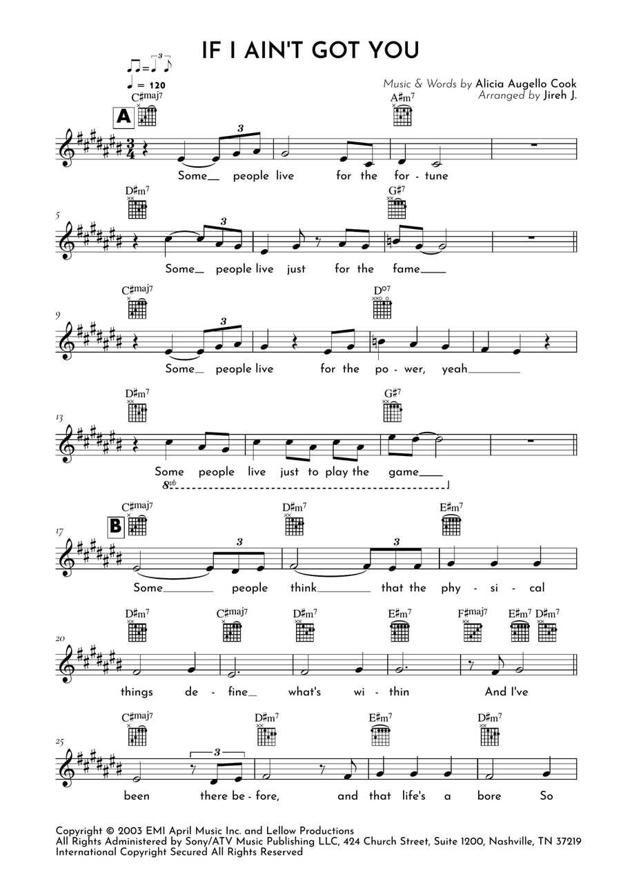 If I Ain't Got You If I Ain't Got You Acoustic Guitar scores gallery preview page 2