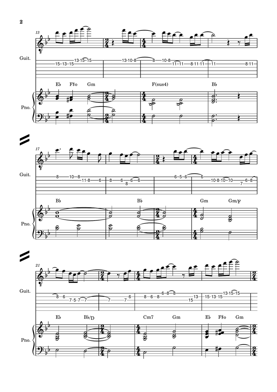 Spinning Globe Electric Guitar scores gallery preview page 2