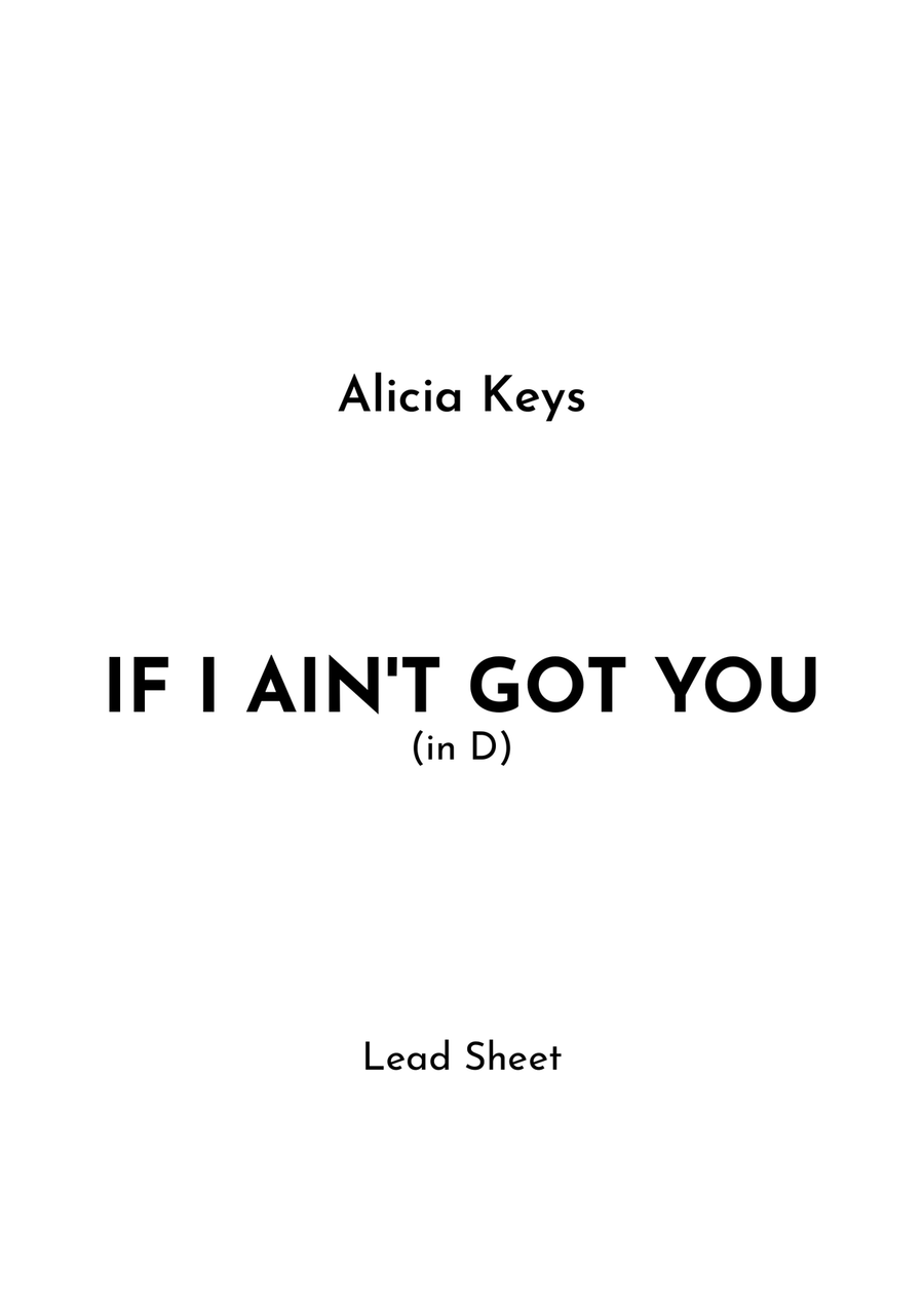 If I Ain't Got You If I Ain't Got You Acoustic Guitar scores gallery preview page 1