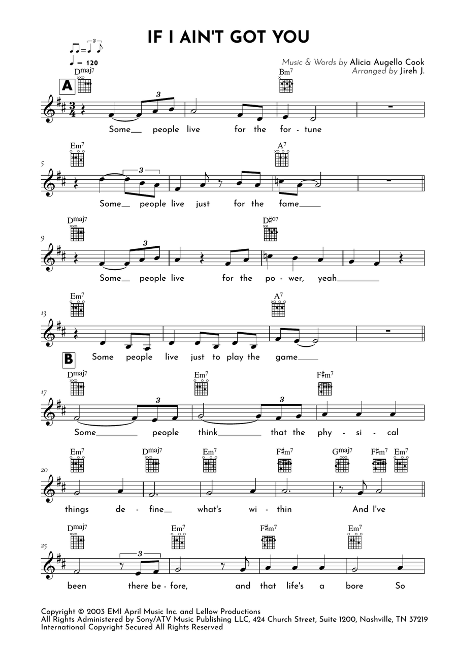 If I Ain't Got You If I Ain't Got You Acoustic Guitar scores gallery preview page 2