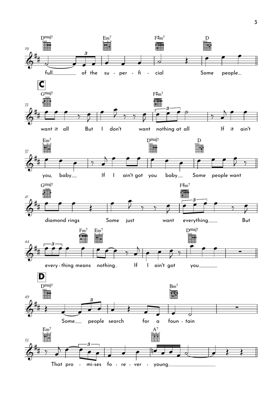 If I Ain't Got You If I Ain't Got You Acoustic Guitar scores gallery preview page 3