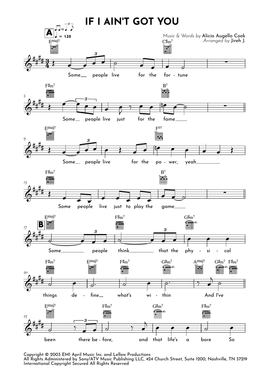 If I Ain't Got You If I Ain't Got You Acoustic Guitar scores gallery preview page 2