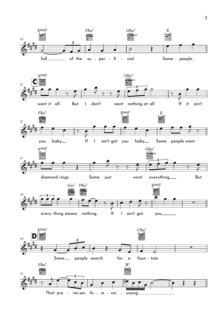 If I Ain't Got You If I Ain't Got You Acoustic Guitar scores gallery preview page 3