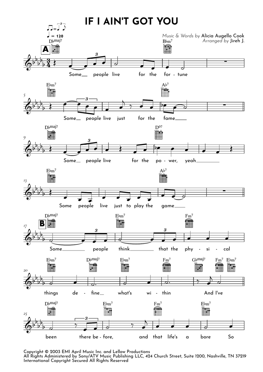 If I Ain't Got You If I Ain't Got You Acoustic Guitar scores gallery preview page 2