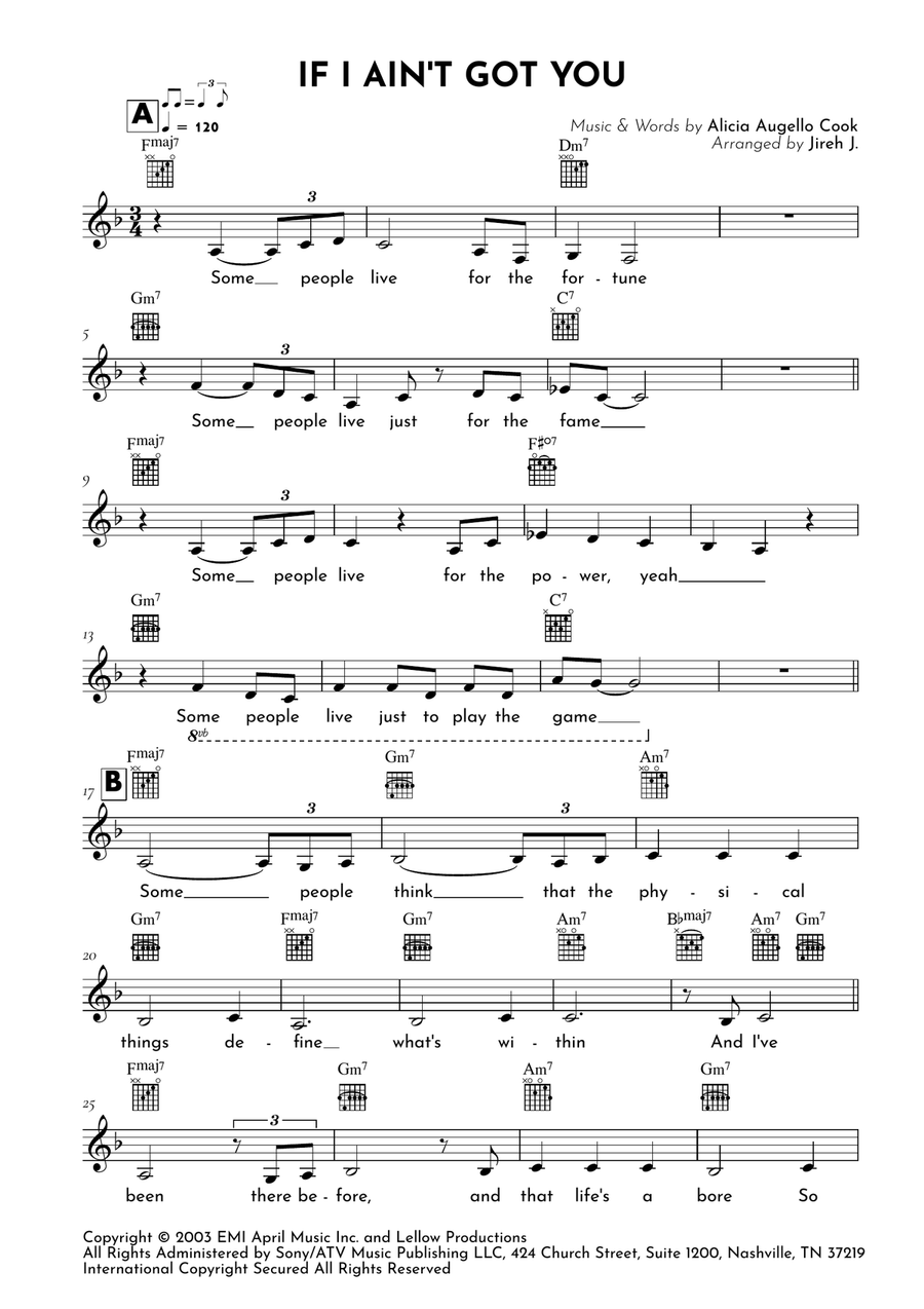 If I Ain't Got You If I Ain't Got You Acoustic Guitar scores gallery preview page 2