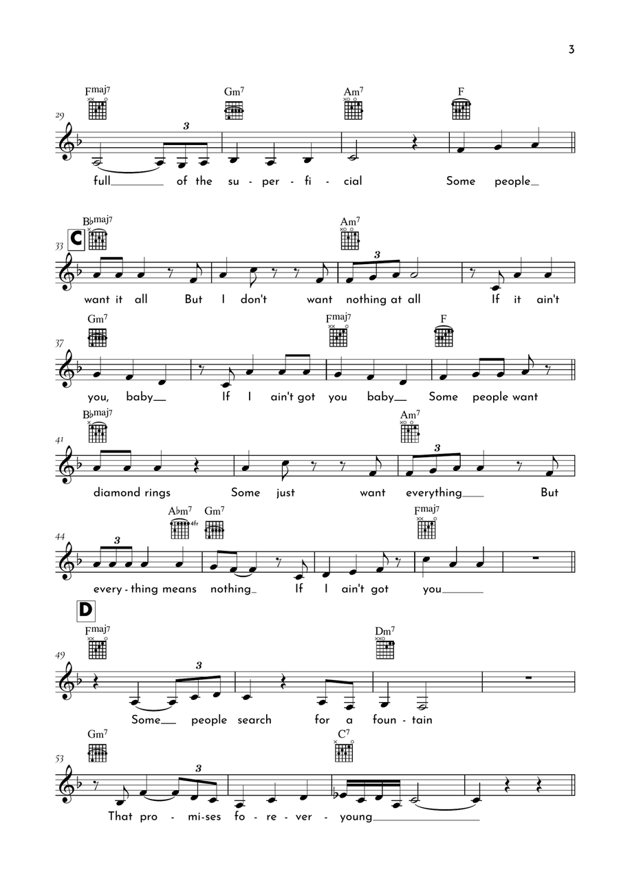 If I Ain't Got You If I Ain't Got You Acoustic Guitar scores gallery preview page 3