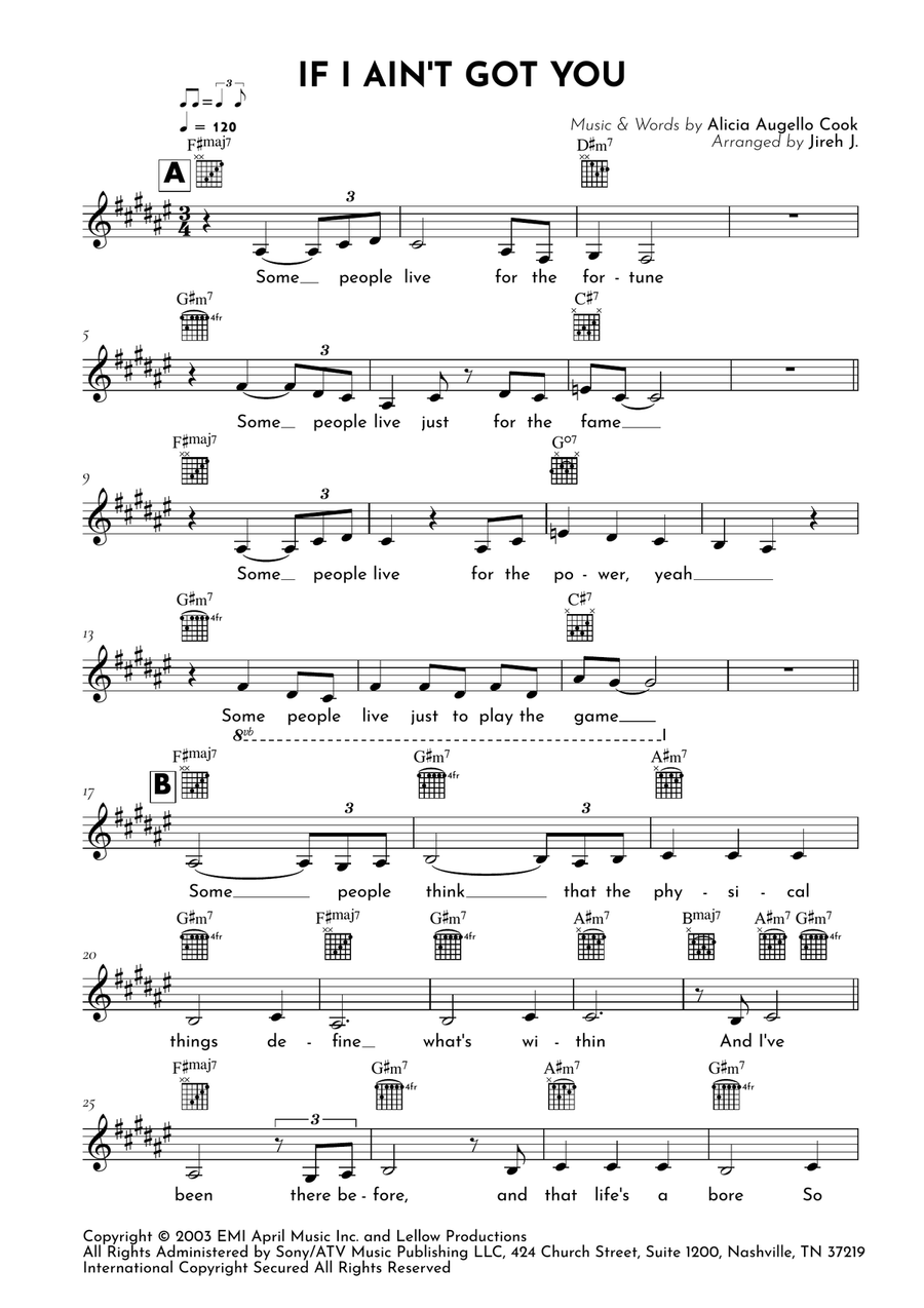 If I Ain't Got You If I Ain't Got You Acoustic Guitar scores gallery preview page 2