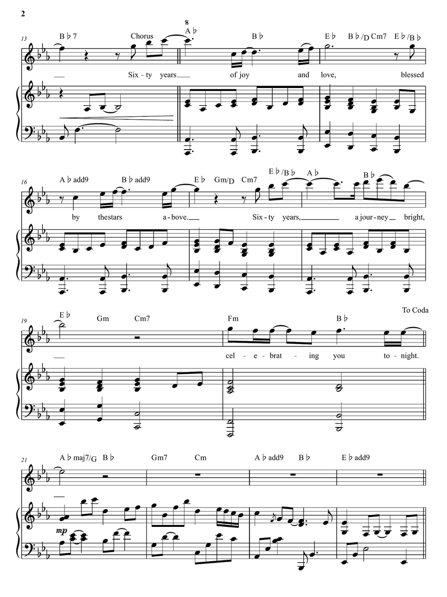 Sixty Years Piano, Vocal scores gallery preview page 2