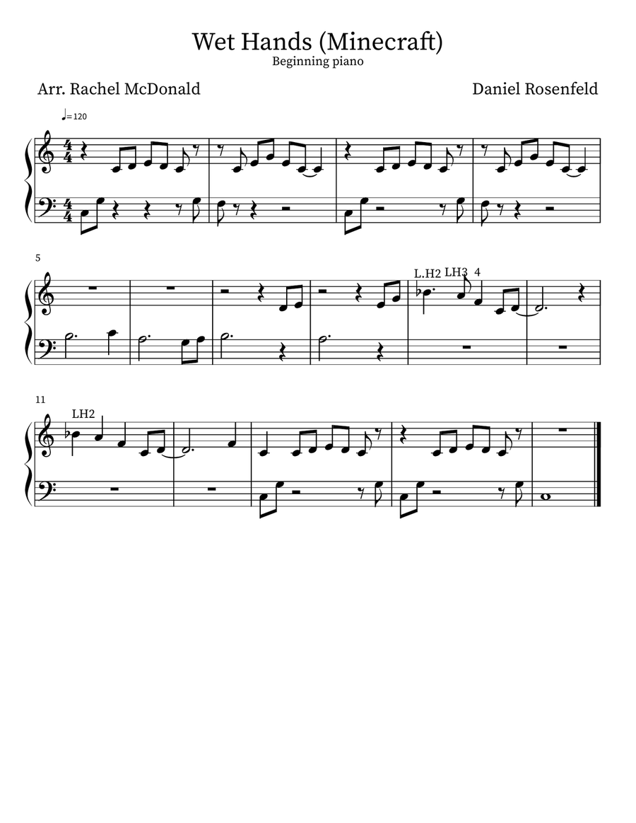 Wet Hands Wet Hands Piano Method scores gallery preview page 1
