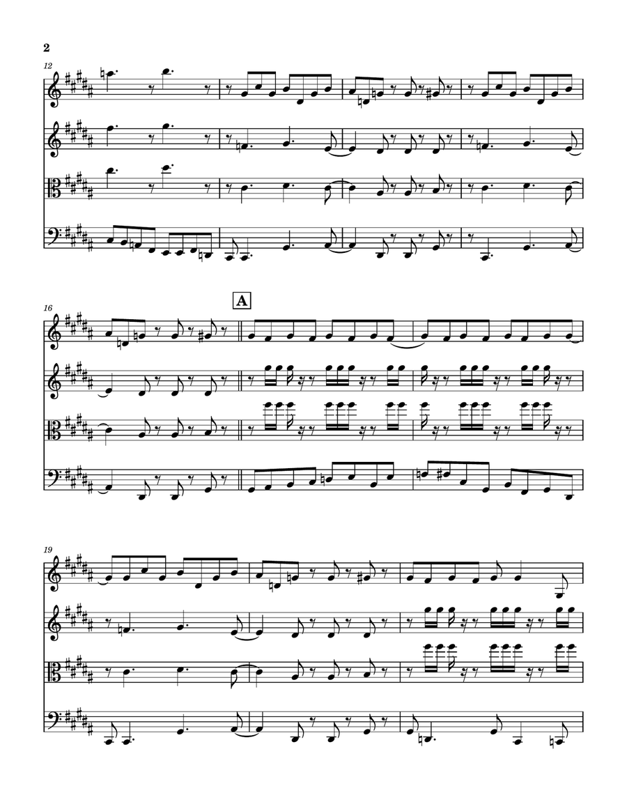 Medley: Karn Evil 9 (First Impression) with Karn Evil 9 (Second Impression) and Karn Evil 9 (Thir... String Quartet scores gallery preview page 3