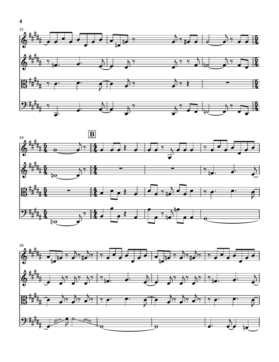 Medley: Karn Evil 9 (First Impression) with Karn Evil 9 (Second Impression) and Karn Evil 9 (Thir... String Quartet scores gallery preview page 5