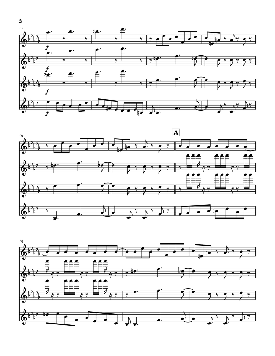 Medley: Karn Evil 9 (First Impression) with Karn Evil 9 (Second Impression) and Karn Evil 9 (Thir... Saxophone Quartet scores gallery preview page 3