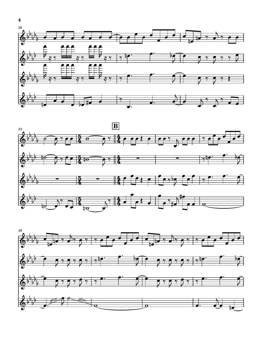 Medley: Karn Evil 9 (First Impression) with Karn Evil 9 (Second Impression) and Karn Evil 9 (Thir... Saxophone Quartet scores gallery preview page 5