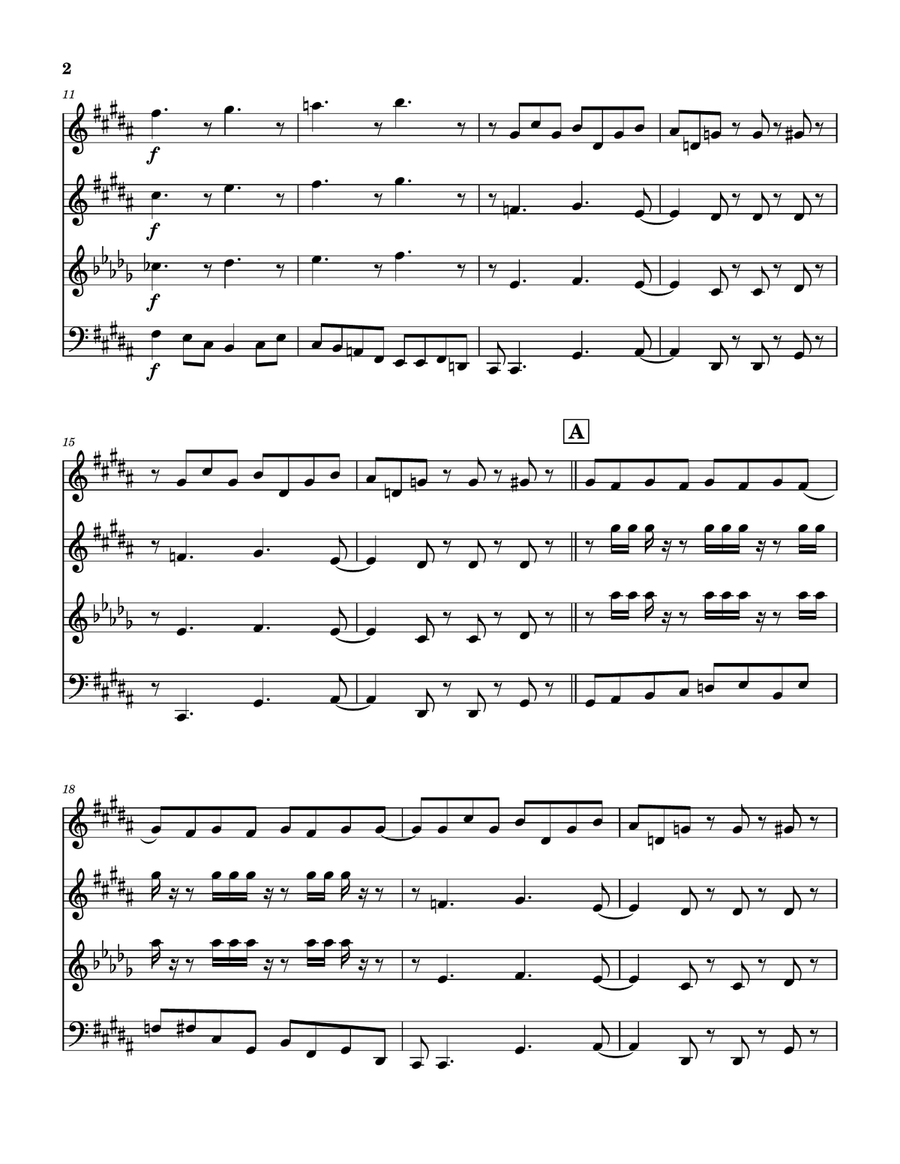Medley: Karn Evil 9 (First Impression) with Karn Evil 9 (Second Impression) and Karn Evil 9 (Thir... Woodwind Quartet scores gallery preview page 3