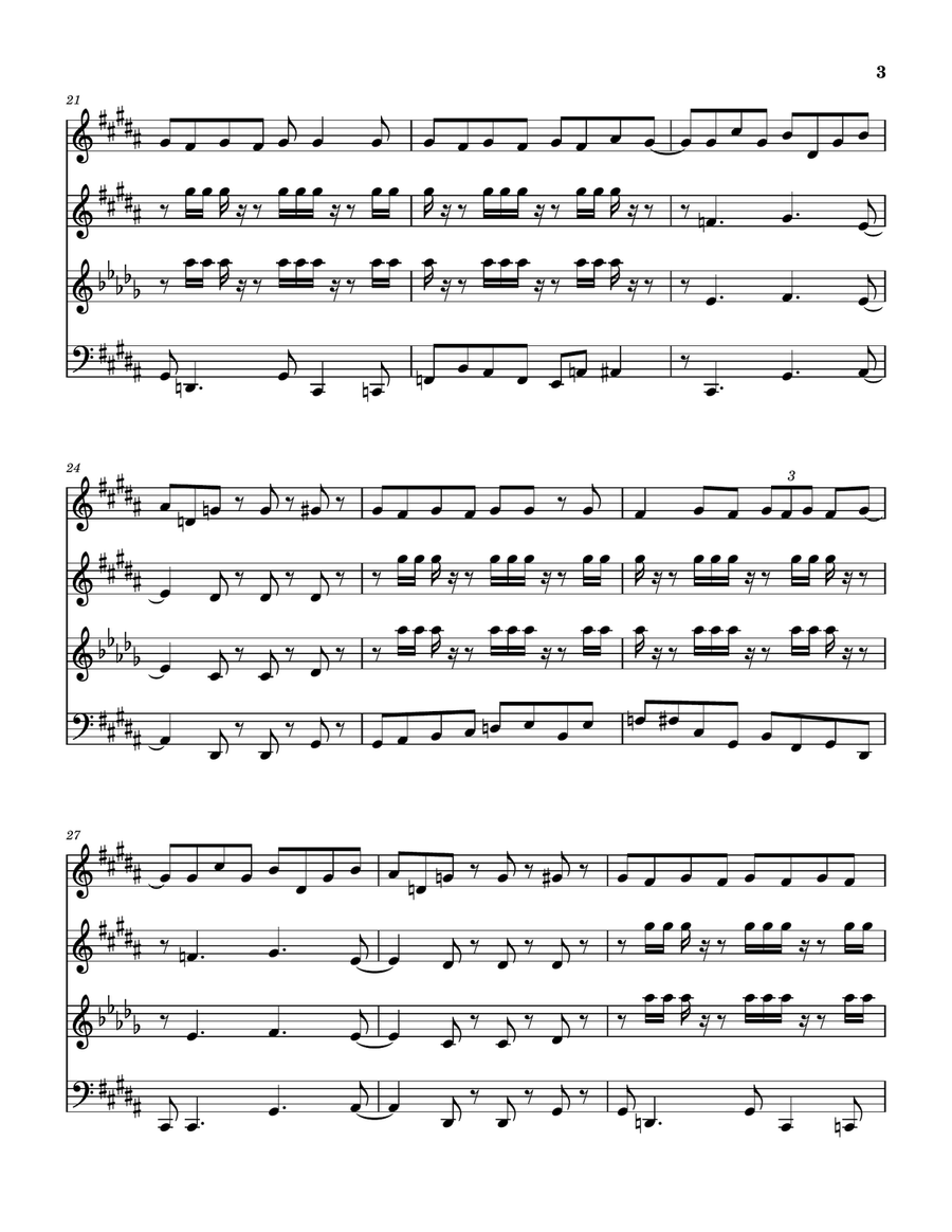 Medley: Karn Evil 9 (First Impression) with Karn Evil 9 (Second Impression) and Karn Evil 9 (Thir... Woodwind Quartet scores gallery preview page 4