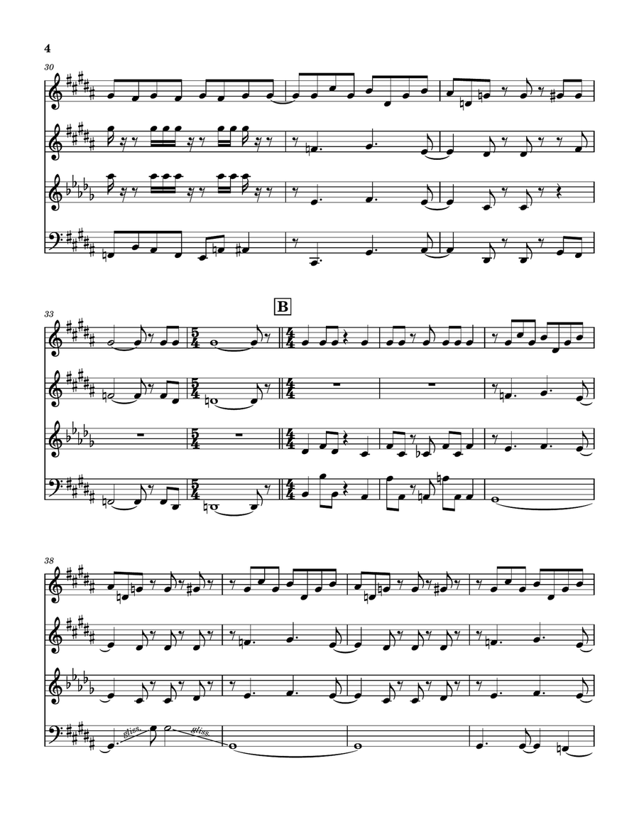 Medley: Karn Evil 9 (First Impression) with Karn Evil 9 (Second Impression) and Karn Evil 9 (Thir... Woodwind Quartet scores gallery preview page 5