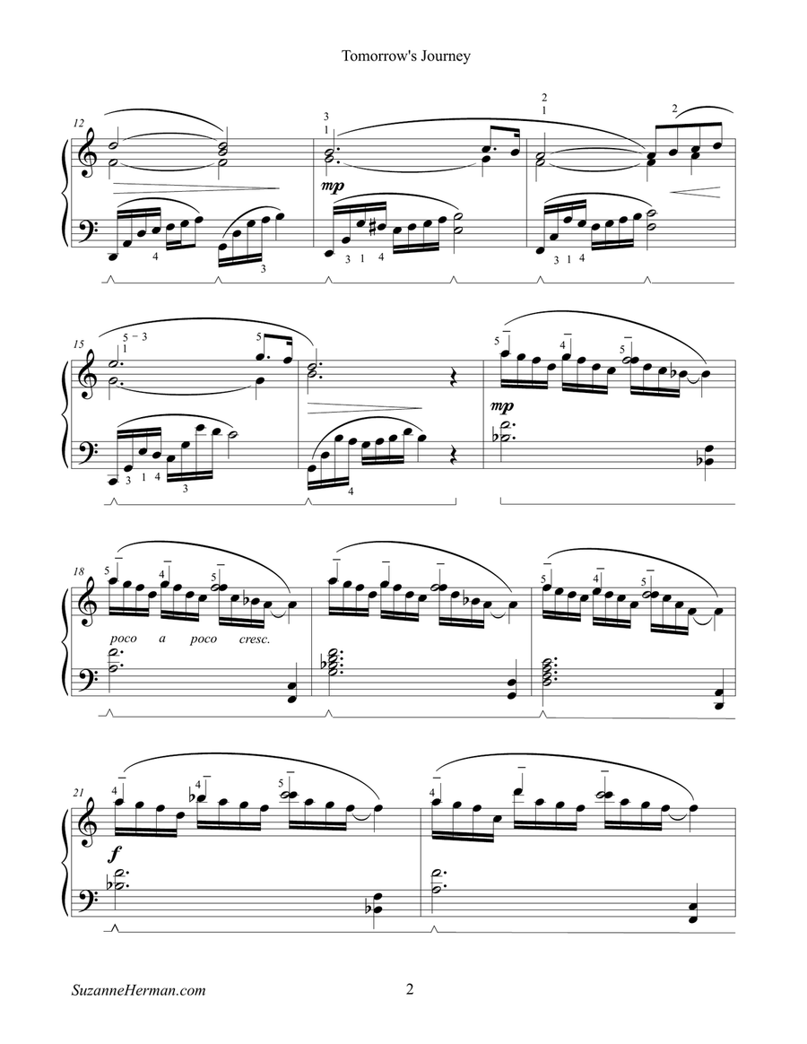 Tomorrow's Journey Piano Solo scores gallery preview page 2