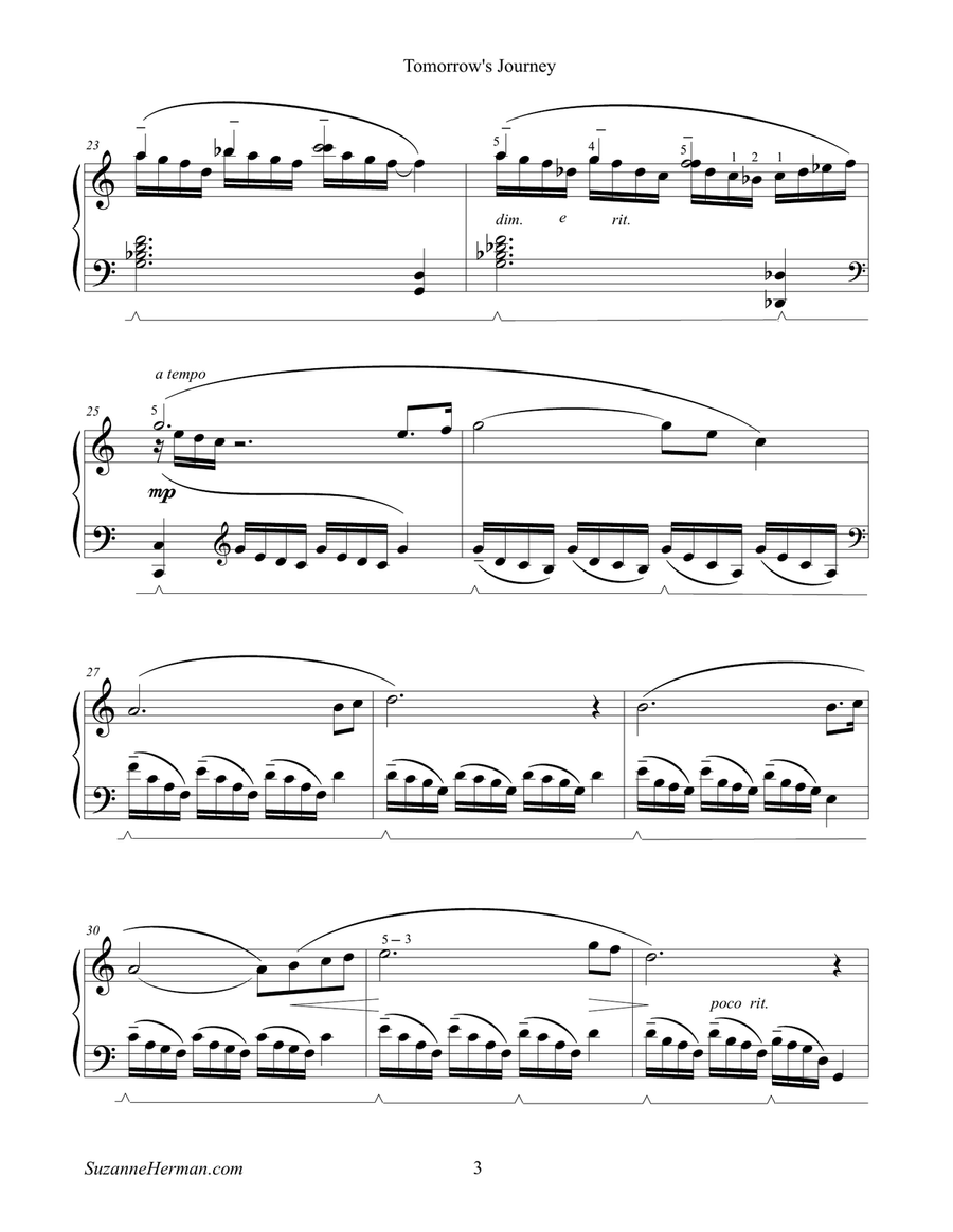 Tomorrow's Journey Piano Solo scores gallery preview page 3