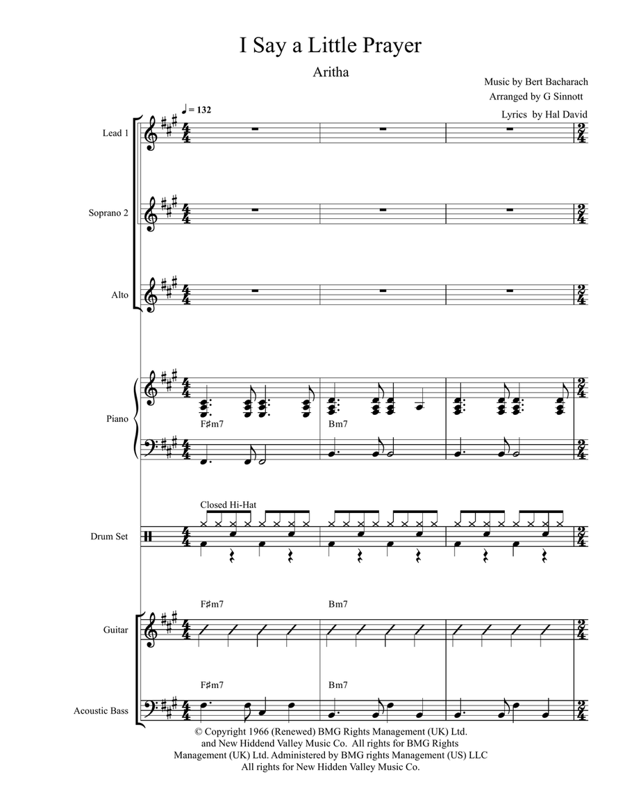 I Say A Little Prayer I Say A Little Prayer Jazz Ensemble scores gallery preview page 1