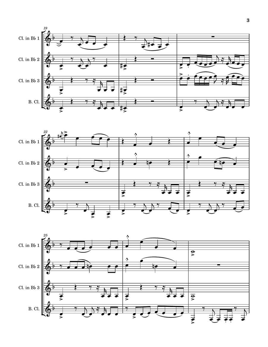 Toxic Clarinet Quartet scores gallery preview page 3