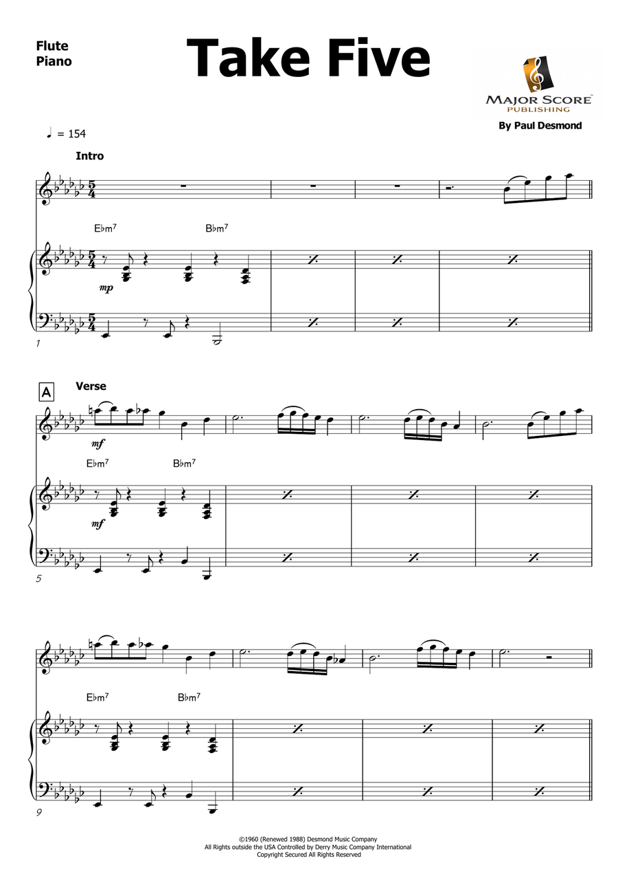 Take Five Flute scores gallery preview page 2