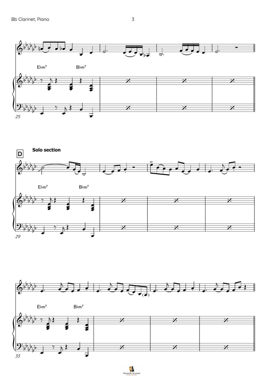 Take Five B-Flat Clarinet scores gallery preview page 4