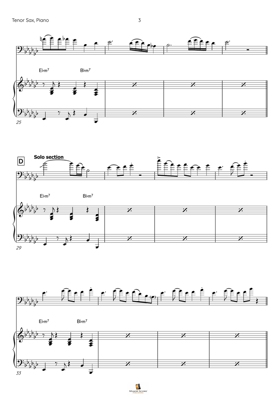 Take Five Tenor Saxophone scores gallery preview page 4