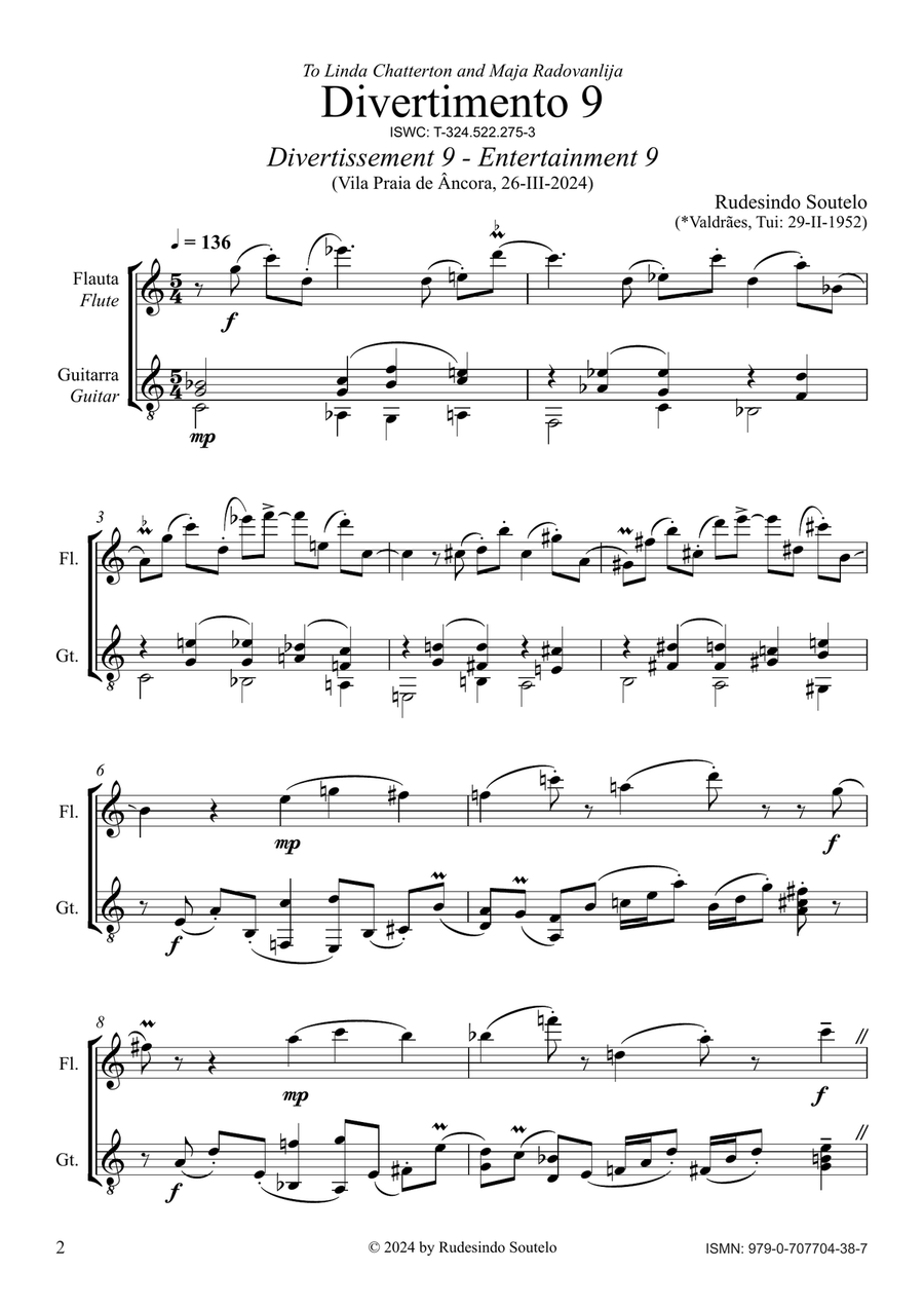 Divertimento 9 / Divertissement 9 / Entertainment 9 Chamber Music scores gallery preview page 2