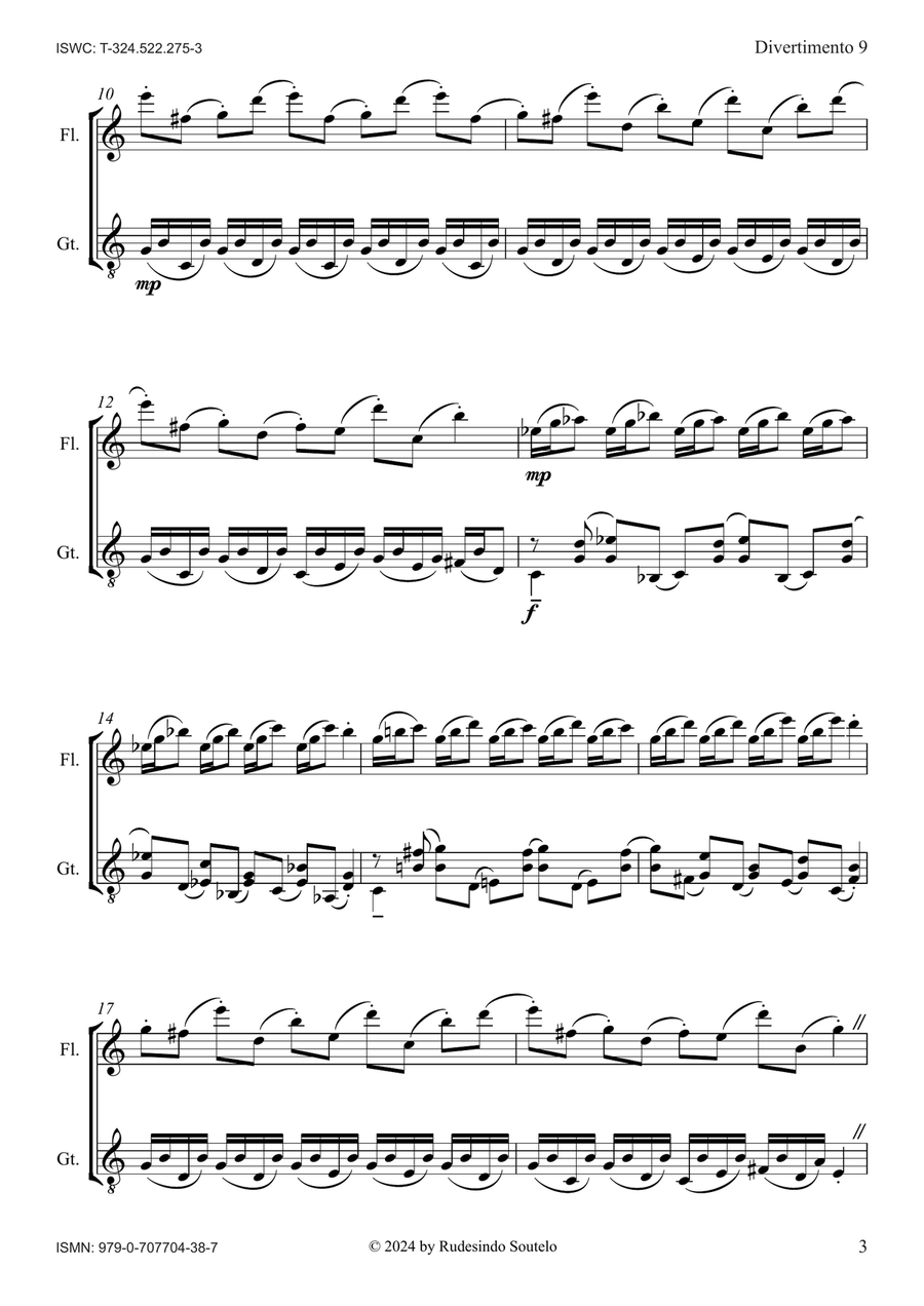 Divertimento 9 / Divertissement 9 / Entertainment 9 Chamber Music scores gallery preview page 3