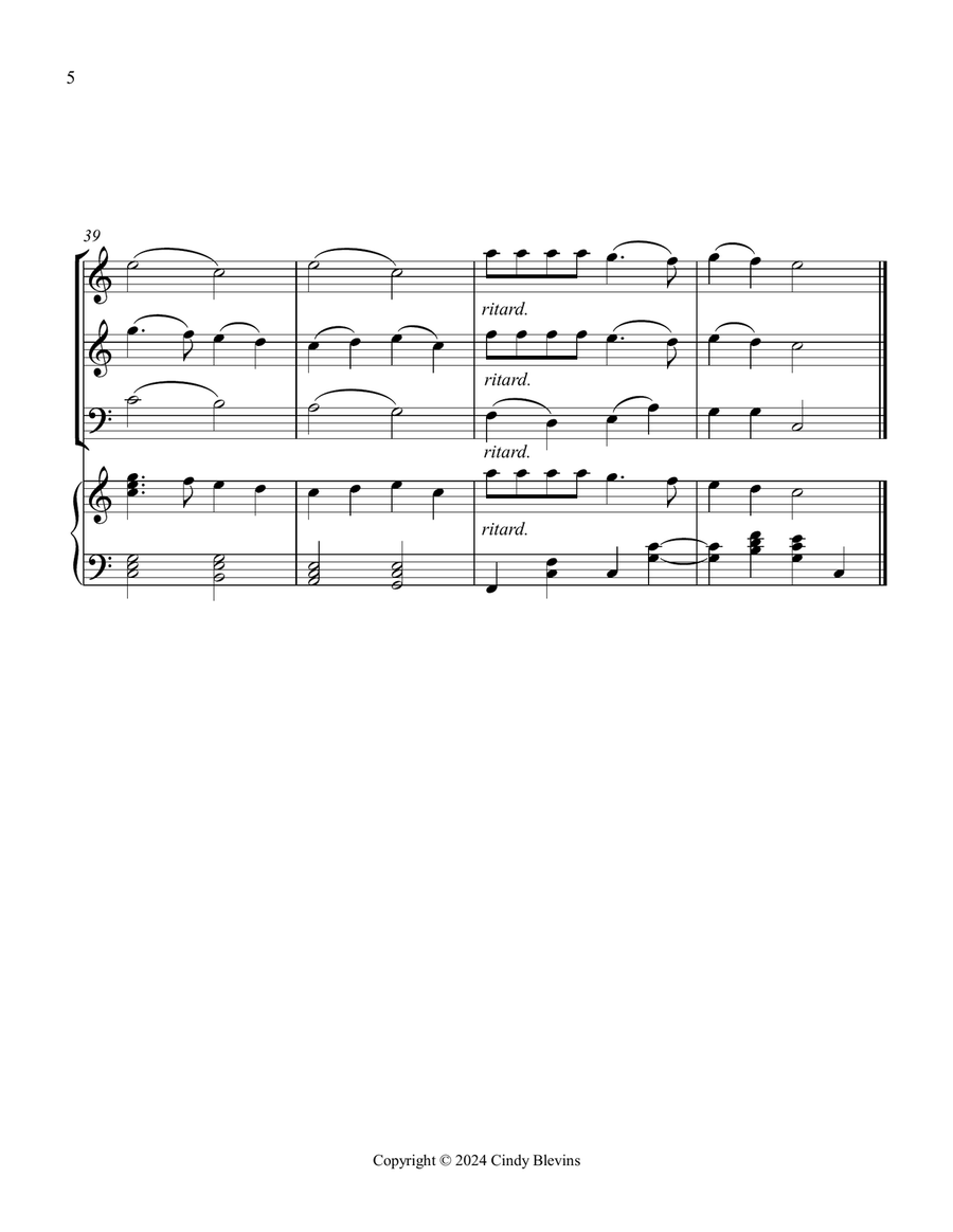 Deck the Halls, for Two Violins, Cello and Piano Piano Quartet scores gallery preview page 6