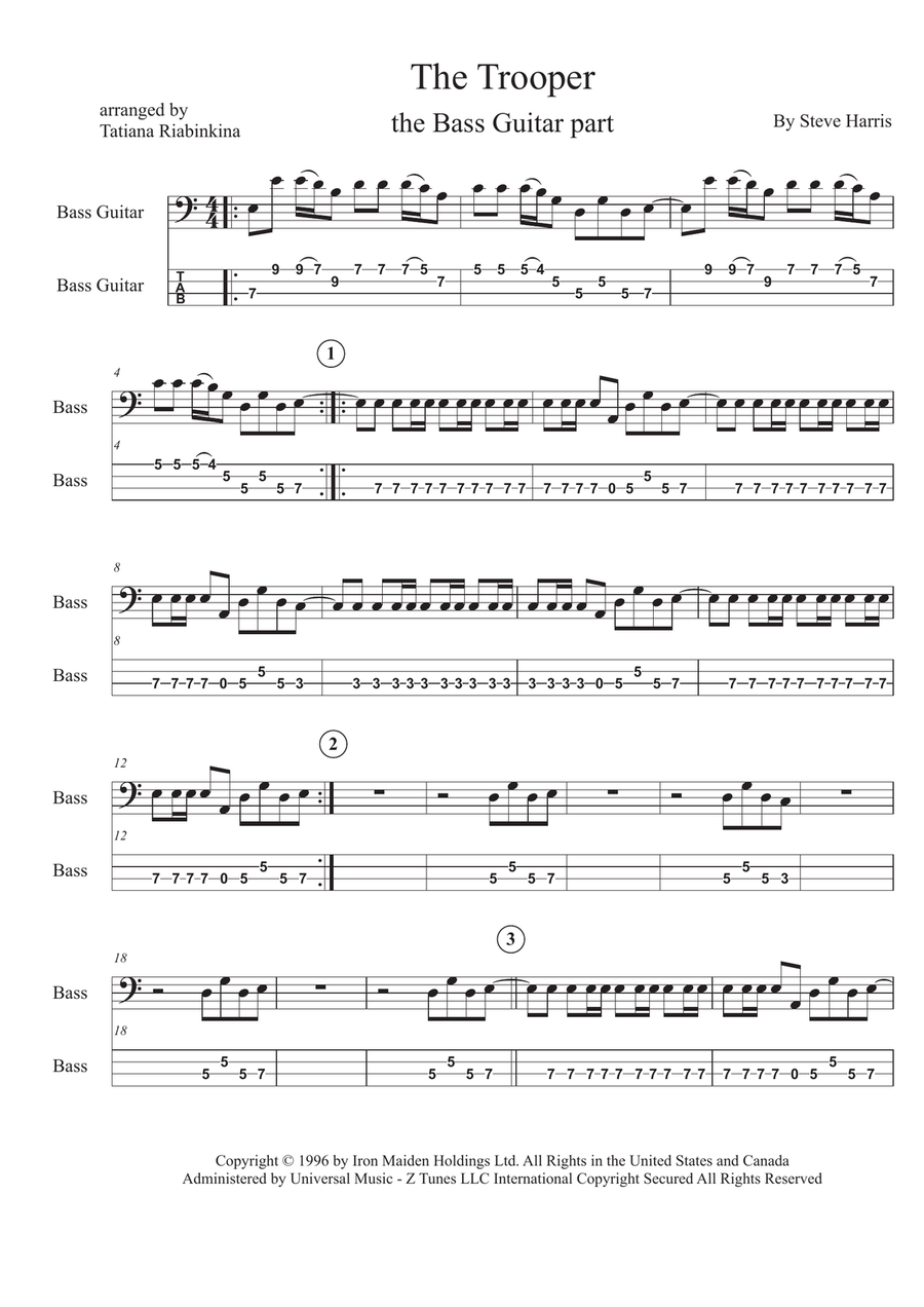 The Trooper The Trooper Classical Guitar scores gallery preview page 1