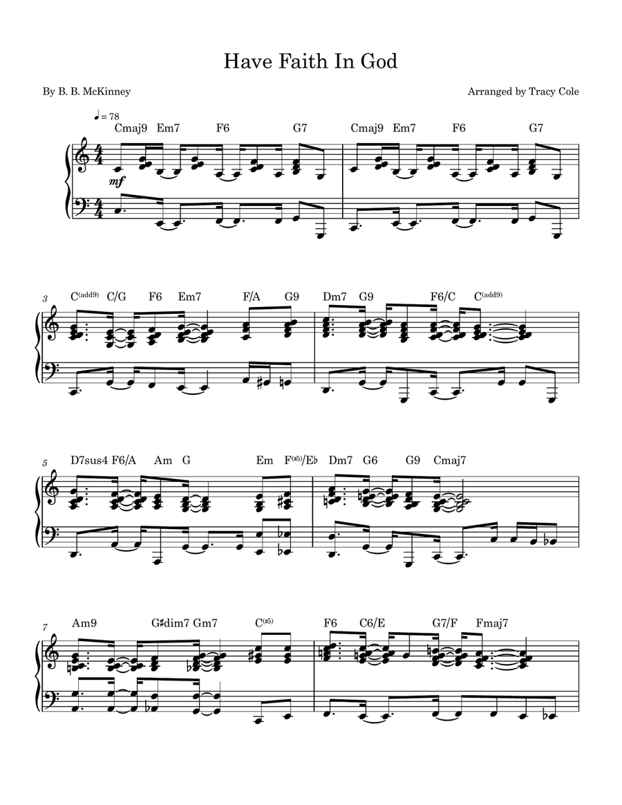 Have Faith in God Have Faith in God Piano Solo scores gallery preview page 1