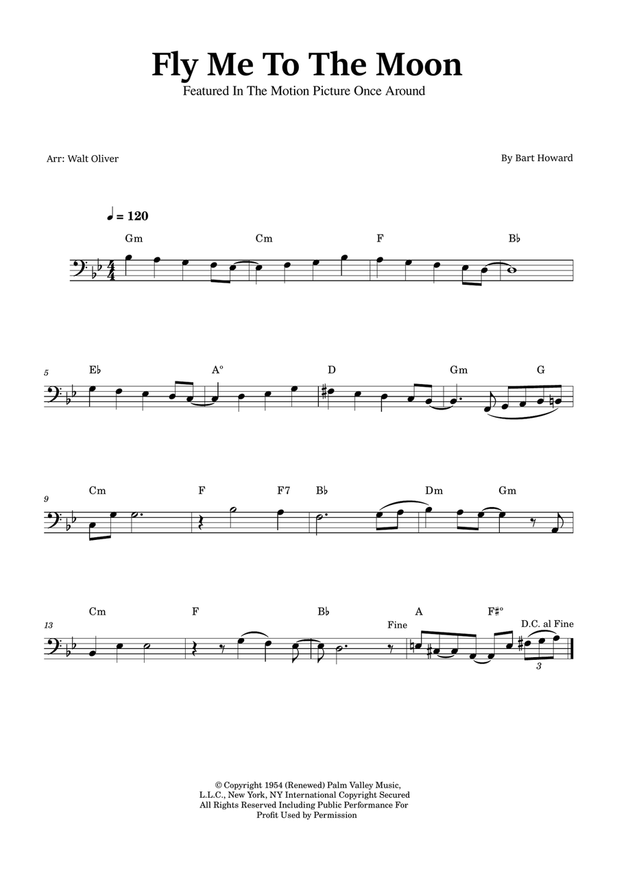 Fly Me To The Moon (In Other Words) Bassoon Solo scores gallery preview page 1