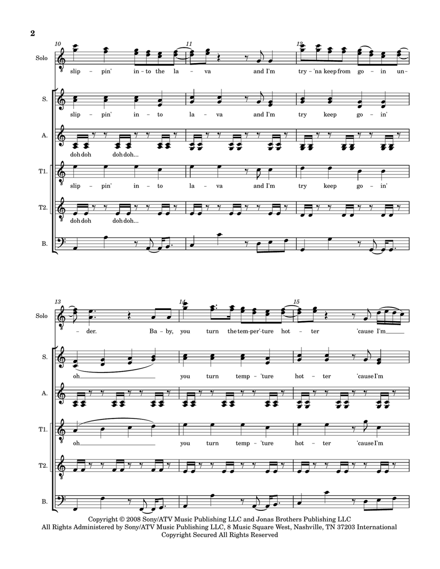 Burnin' Up Burnin' Up Divisi scores gallery preview page 2